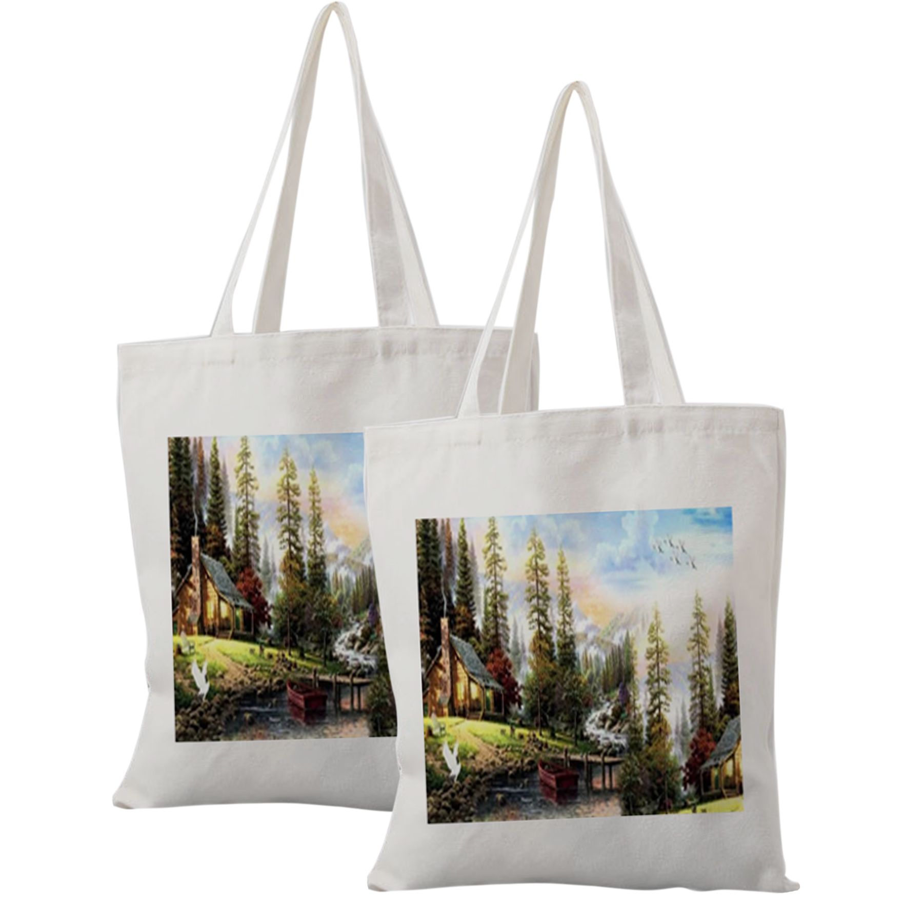 FlyFlyPromos - Cotton Canvas Tote Grocery Bag Image 1 - Promotional Product